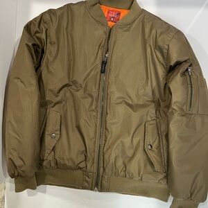 OSC Old Skool Bomber Jacket, Medium, Military Green, Zip Closure Poxkets